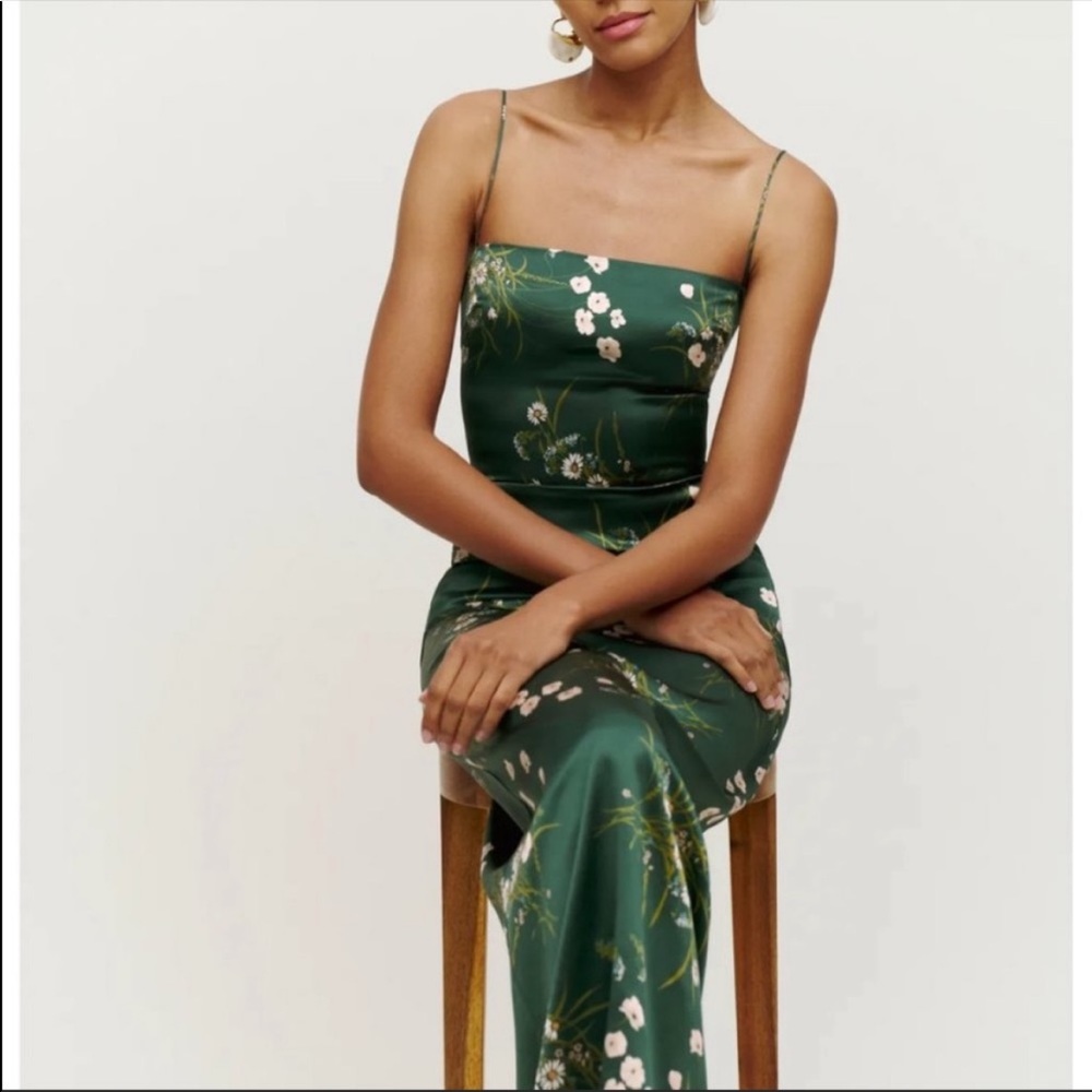 Reformation Frankie Silk Dress - Buena - Picture 2 of 7